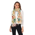 thumbnail image 2 of FORMRS Womens Scarf Winter Soft Long Big Warm Shawls Wrap Tassel Scarves, Orange Leaves, 2 of 9