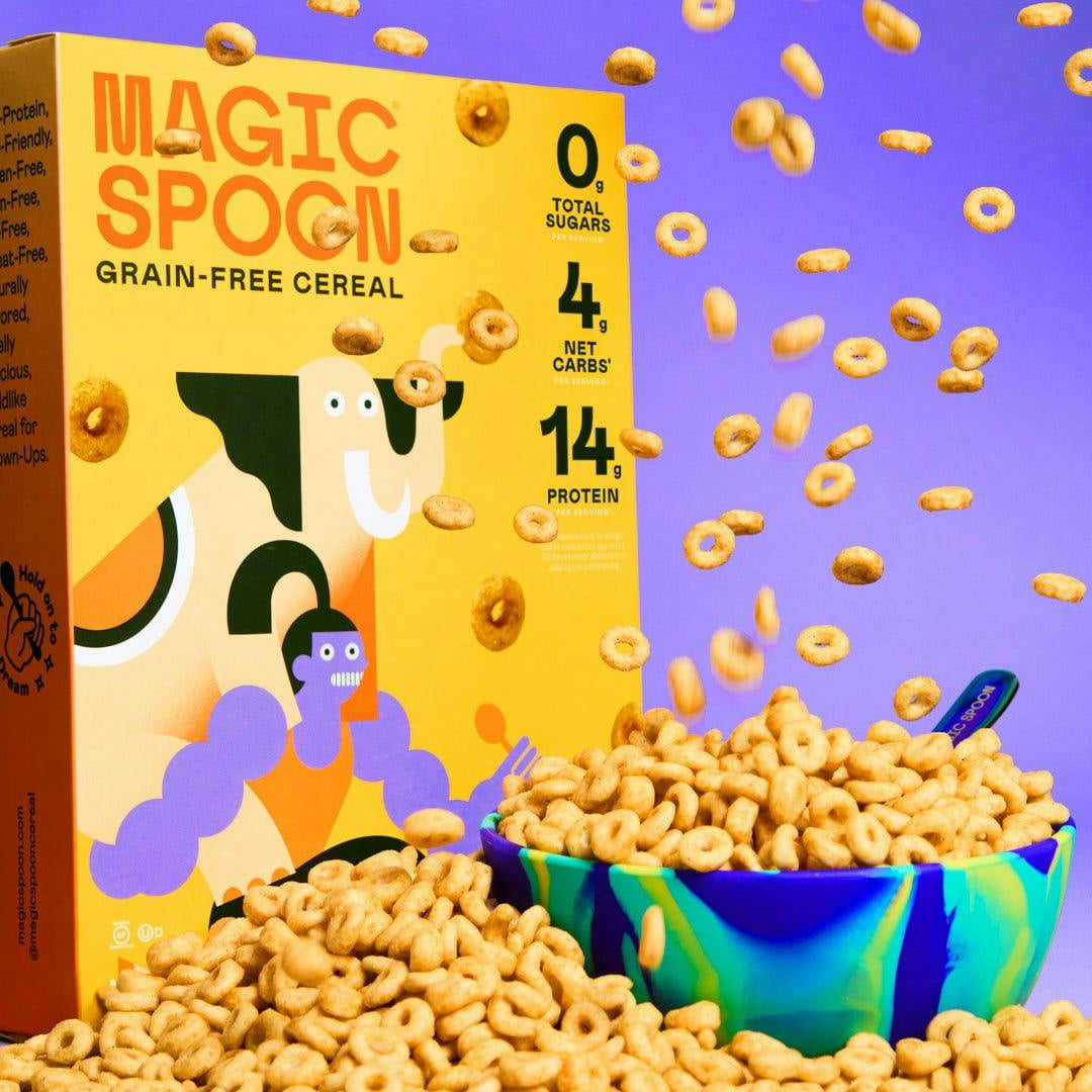 Pack of 8, Magic Spoon Peanut Butter Grain-Free Cereal, 7 oz
