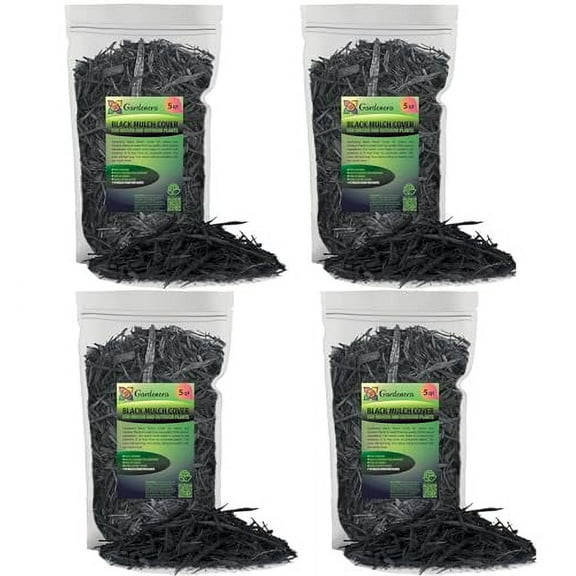 Organic Black Mulch - Provide Natural Nutrients for Strong and Resilient Plants - 20 QUARTS