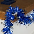 thumbnail image 3 of Menorah Hanukkah Tinsel Garland - 50' x 3.5" - Blue & Silver - Unlit, 3 of 7