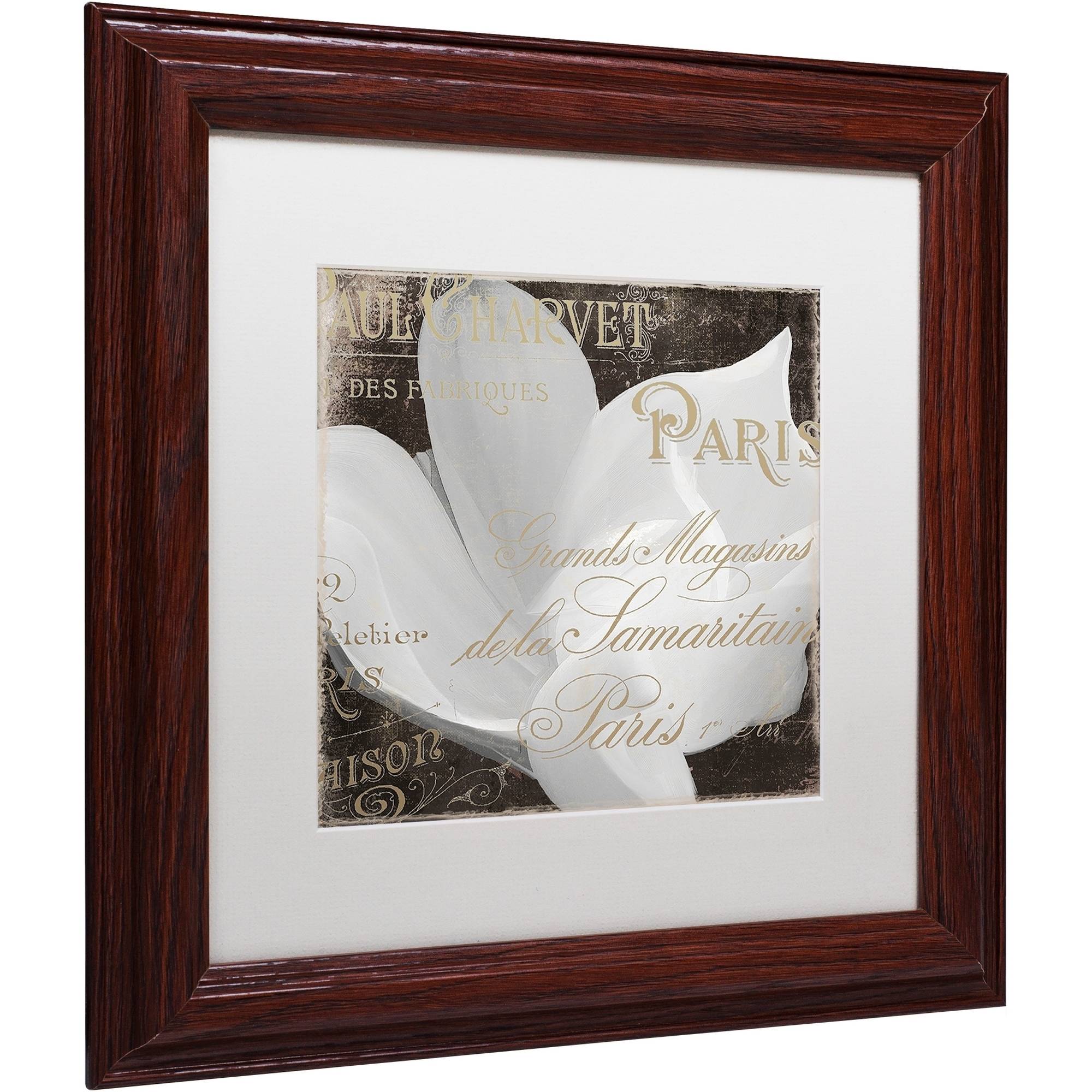 Trademark Fine Art "Fleurs Blanc II" Canvas Art by Color Bakery White Matte, Wood Frame