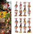 thumbnail image 2 of 6Pcs Christmas Dog Ornament Wooden Xma Tree Hanging Sign Statue Decoration Pendant, 2 of 8