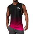 thumbnail image 1 of Hombres Moda Casual sin Mangas Gradación Impresión Suéter Cuello Redondo Tanque Deportivo, 1 of 4