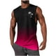 thumbnail image 1 of Camiseta sin mangas de cuello redondo para hombre, informal, a la moda, sin mangas, con estampado degradado, blusa deportiva de poliéster con cuello redondo para hombre, 1 of 4