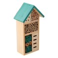 thumbnail image 3 of Bee Hotel beneficioso Hábitat de abejas Ladybugs Garden Herramienta educativa Hábitat de jardín Refugio Polinador de polinizadores Casa de abejas Top verde, 3 of 8