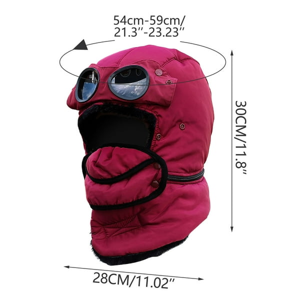 Máscara de Cara de Invierno Balaclava de Ciclismo Térmico con Ventana de Gafas, Antiniebla a Prueba de Viento para Montar Al Aire Libre Esquí Y Senderismo