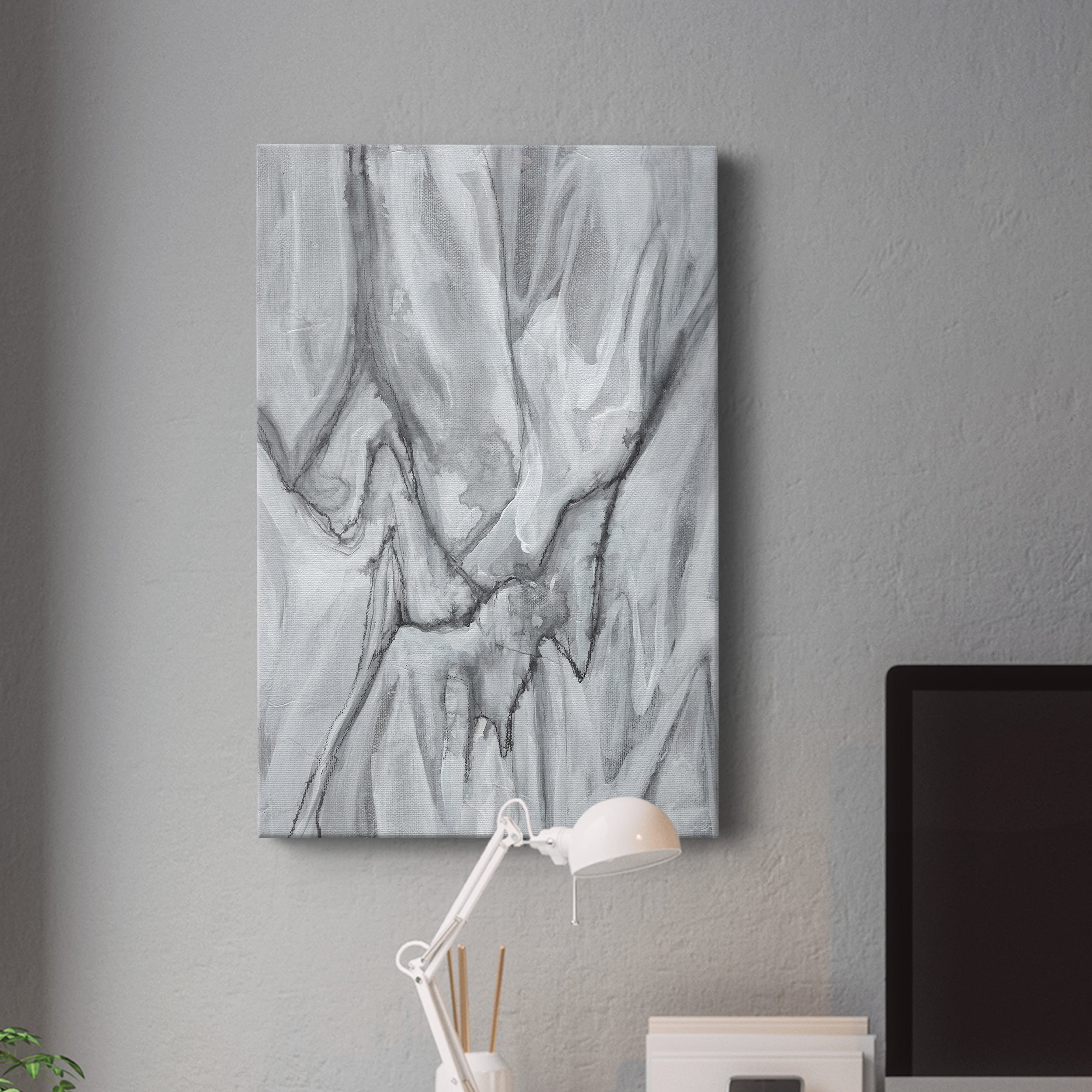 Marbled White I Premium Gallery Wrapped Canvas - Ready to Hang