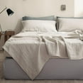 thumbnail image 5 of Simple&Opulence 100% Linen Fitted Sheet (1 Piece) Mattress Cover, Natural Belgian Flax-King Size, 14 Inch Deep Pocket Stone Washed Farmhouse Bedding-Linen, 5 of 8