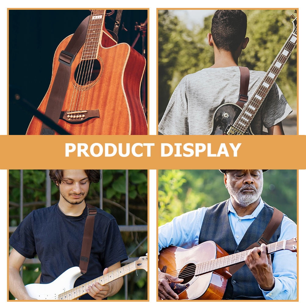 RENACLIPY 2-Pack Coffee Themed Guitar Straps with Printed Design, Material for Comfortable Music Playing