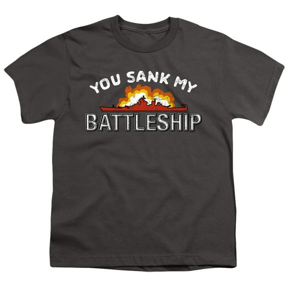 Battleship Sunk S/S Youth 18/1 T-Shirt Charcoal