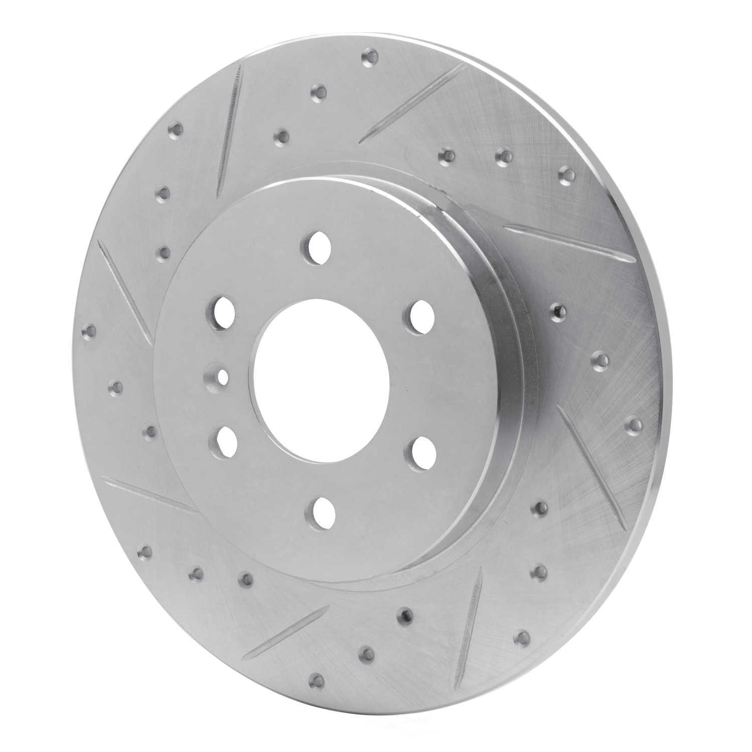 Dynamic Friction Company 631-52028L DFC Brake Rotor - Drilled And Slotted - Silver