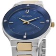 thumbnail image 2 of BULOVA Quartz Diamond Blue Dial Two-tone Ladies Watch 98R273, 2 of 2