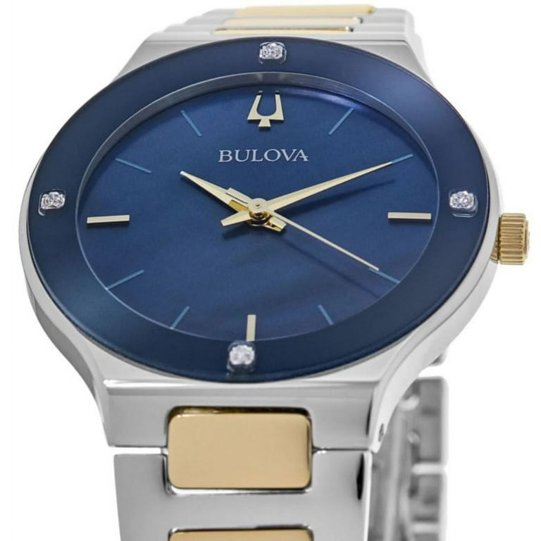 【特別価格】ブローバ/Bulova 98R273 Futuro レディース 腕時計 BULOVA Quartz Diamond Blue Dial Two-tone Ladies Watch 98R273