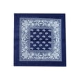thumbnail image 1 of Cowboy Cotton Bandana Scarf Paisley Solid, Paisley Navy, 1 of 1
