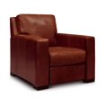 thumbnail image 6 of GTR Leather Santiago Top Grain  Manual Push-Back Recliner, Russet Brown, 6 of 7