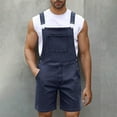 thumbnail image 2 of Men's Denim Bib Overalls - Zippered Jean Jumpsuit with Utility Pockets | Lightweight Cotton Work Coveralls for Summer, 2 of 7