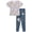 White Denim Stitch, variant on Disney Lilo & Stitch Big Girls' 2-Piece T-Shirt and Denim Leggings Set White