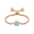 thumbnail image 2 of Angara Natural 0.1 Ct. Aquamarine Stackable Ring in 14K Rose Gold for Women (Ring Size: 6), 2 of 9
