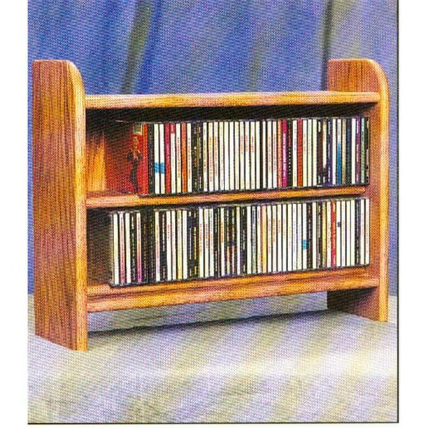 Wood Shed 202 Solid Oak 2 Shelf Cd, Solid Oak 2 Shelf Bookcase