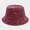 Burgundy, variant on Unisex Washed Cotton Bucket Hat Dog Embroidery Vintage Wide Brim Sun Hat