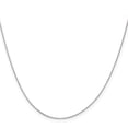 thumbnail image 2 of Diamond2Deal 10k White Gold .5mm Box Chain Necklace for Women 18", 2 of 5