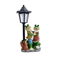 thumbnail image 3 of Figura de rana para patio, luz solar, decoración para exteriores, adorno de césped con energía solar para interiores y exteriores., 3 of 8