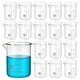 thumbnail image 2 of 20 vasos medidores transparentes de laboratorio, vasos medidores graduados transparentes, vasos medidores de vidrio de forma baja, suministros de laboratorio de 50 ml, 2 of 7