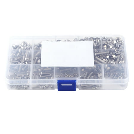 

(2Pack) 440pcs M3 M4 M5 Stainless Steel SS304 Hex Socket Button Head Bolts Screws and Nuts Assortment