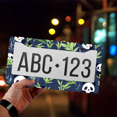thumbnail image 4 of 1 Pcs Pandas and Bamboo License Plate Frame, License Plate Cover for Car Decorative Parts, Aluminum License Plate Bracket Holder Rust-Proof Weather-Proof for US Standard Car, 4 of 9