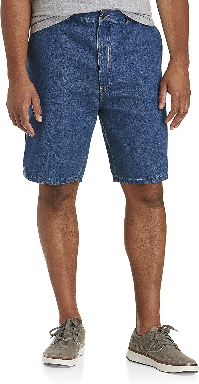 Harbor Bay by DXL Men's Big and Tall Carpenter Shorts, Medium Wash, 60