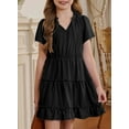 thumbnail image 6 of ONLYSHE Girls Casual Maxi Floral Dress Long Sleeve Holiday Sundress Dresses for 5-17 Years, 6 of 7