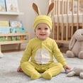 thumbnail image 2 of Baby Boys Easter Outfit Long Sleeve Bunny Jumpsuit and Hats 2 Peice Outfit Set Dress up Party Outfit Boy Clothes 9-12 Months, 2 of 8