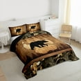 thumbnail image 4 of Homewish Woodland Animal Bear Bedding Comforter Set,Rustic Farmhouse Cabin Twin Comforter Sets,Rustic Botanical Leaf Bedding Set For Men Women,Super Cozy Room Decor Reversible,2pcs, 4 of 9