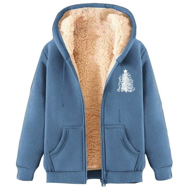 LOVZFMLL Manteaux d'Hiver pour Femmes Chandail à Capuchon en Molleton Imprimé à la Mode