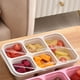 thumbnail image 5 of Juego de fiambrera Bento para niños adultos | Recipientes de plástico para la preparación de comidas de 5 compartimentos | Apilable que ahorra espacio | Apto para lavavajillas en microondas | Verde, 5 of 7