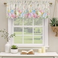 thumbnail image 2 of 2 Pack Valances for Window, Easter Eggs Short Curtains for Kitchen Bedroom Living Room, Spring Daisy Eucalyptus Leaves Rustic Burlap Rod Pocket Small Window Treatment Valance Drapes 42 x 18 Inch, 2 of 8