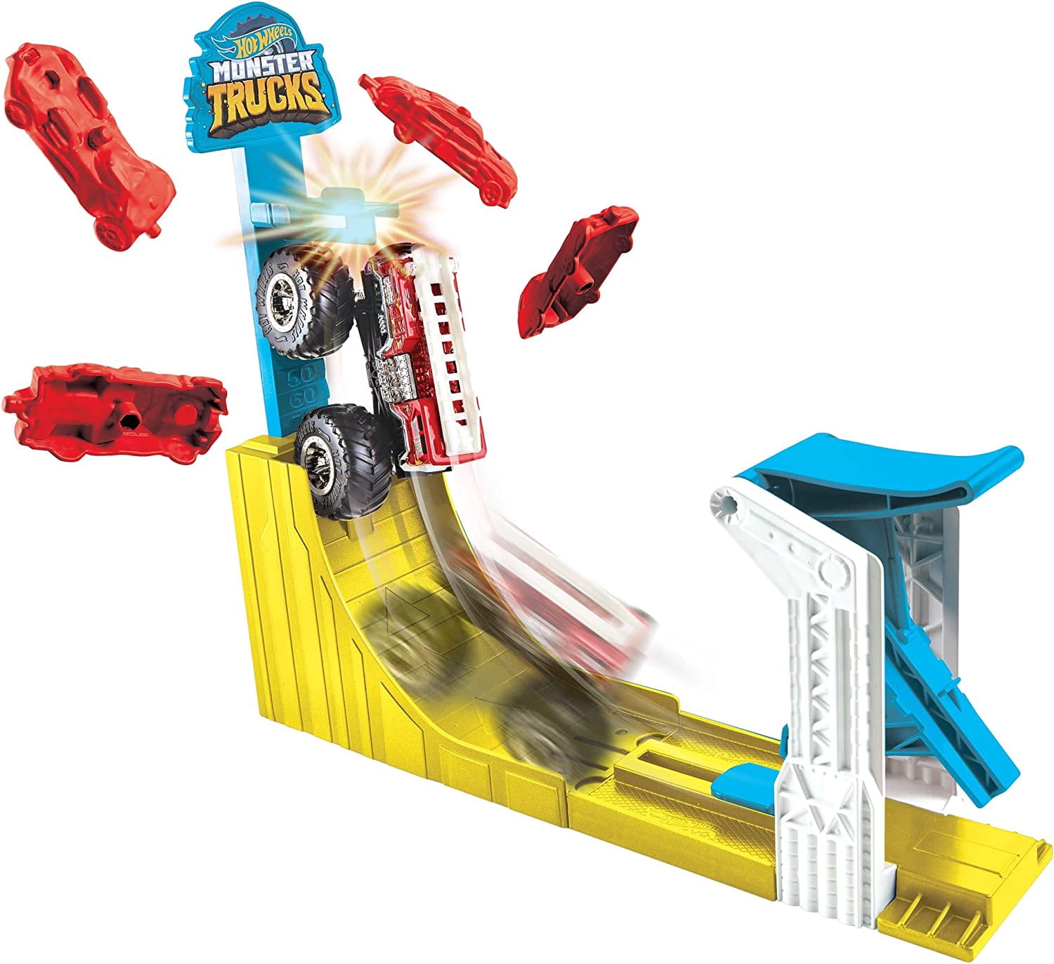 Hot Wheels Monster Trucks Big Air Breakout Play Set, 5 pcs