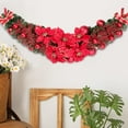 thumbnail image 2 of Arco de boda rústico con flores, decoración de coronas, adornos, bolas artificiales. Rojo, 2 of 9