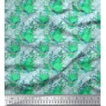 thumbnail image 1 of Soimoi Rayon Fabric Curve Diamond & Autumn Leaves Decor Fabric Printed Yard 56 Inch Wide, 1 of 3
