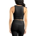 thumbnail image 2 of Women's Kadi Brand Black UCLA Bruins Buttery Soft Midi Bra & Leggings Set, 2 of 6