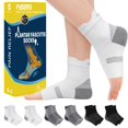 thumbnail image 1 of Calcetines PAPLUS para fascitis plantar para mujeres y hombres (6 pares), 1 of 7