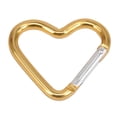 thumbnail image 1 of 10pcs Heart Shaped Carabiners Mini Spring Backpack Clasps Hook Aluminum Alloy Locking Outdoor Keychain Buckle Random Color, 1 of 5