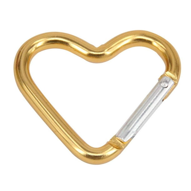 10pcs Heart Shaped Carabiners Mini Spring Backpack Clasps Hook