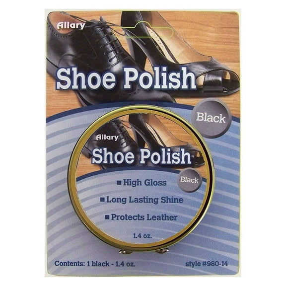 Allary Black Shoe Polish, Model #980-14
