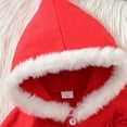 thumbnail image 5 of CAICJ98 Christmas Outfits for Toddler Baby Girls Santa Red Hooded Cape with Plush Trim Sleeveless A Line Tank Dress Set Toddler Baby Girl Christmas Dress (Red,18-24 Months), 5 of 7