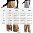 thumbnail image 4 of VBVC Women's Floral Wide Leg Denim Pants , High Waisted Washed Jeans For Women,Ladies' Casual Loose Fit Trousers with Pockets,Khaki,S-5XL, 4 of 9