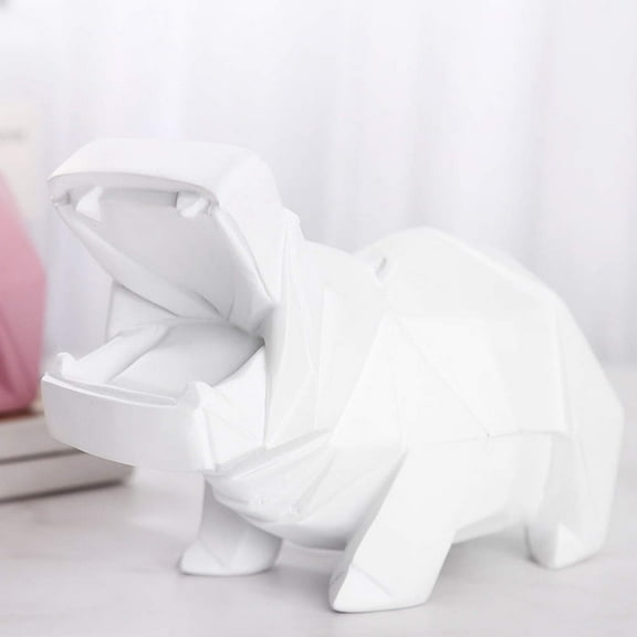 WHAMVOX  Piggy Bank Decoration for Adults Storage Money Tin Child White