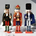 thumbnail image 2 of 15 in. Christmas Nutcracker Soldier – Wooden Nutcracker Toy Soldier Knight with a Staff in Hand Xmas Themed Holiday Nut Cracker Doll Figure Decorations, 2 of 6