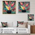 thumbnail image 4 of Designart "Tropical Pottery Oasis in Color II" Fashion Framed Wall Art - Pink Fashion Bitcoin Living Room Framed Canvas Art, 4 of 6