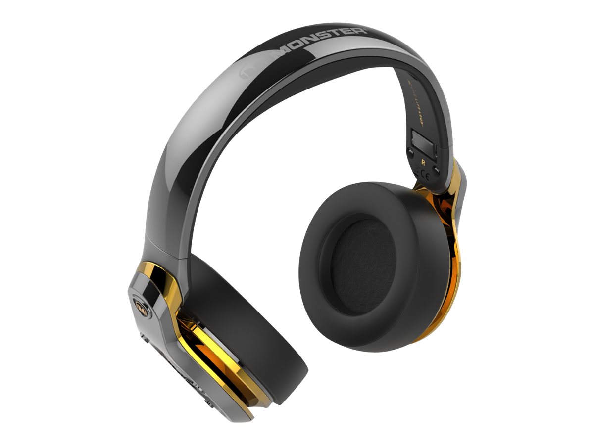 Monster ROC Sport Platinum Over-Ear Headphones with Mic, Noise